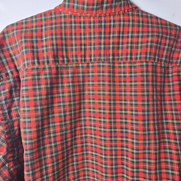 Nordstrom Men’s Plaid Shirt Red & Blue Size 16 1/2-33 Relaxed Fit Button-Down - Picture 15 of 15
